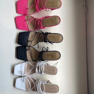 Lace up/wrap up heels